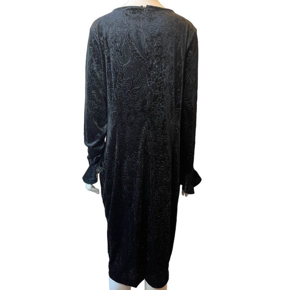 New York Company Womens Paisley Jacquard Print Dress CN140054 Black Size XXL - Picture 2 of 9